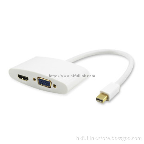 Mini DisplayPort to HDMI+VGA Adapter
